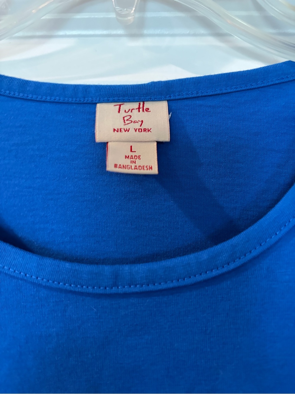 Classic Scoop Neck Short Sleeve Tee - Royal Blue - Picture 2 of 4